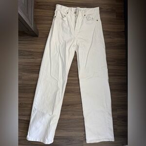 Zara White Denim Jeans